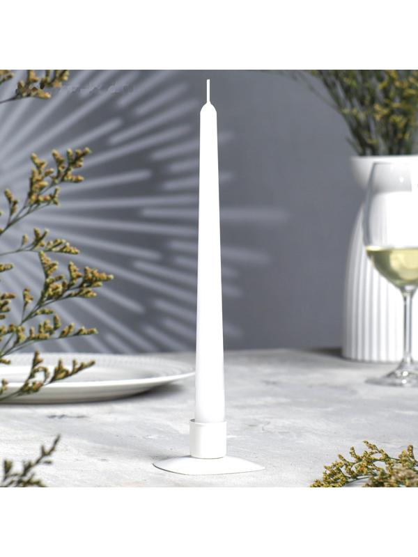 Набор свечей античных, 2,3х 24,5 см, 5 ч, 55 г, 12 штук, белый