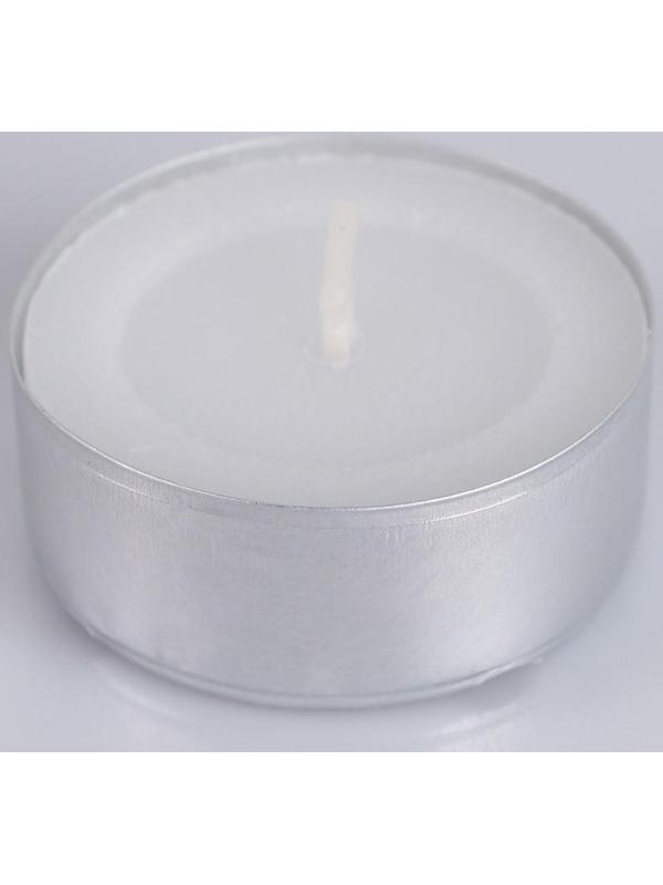 Набор чайных свечей, 3,8х1,6 см, 3,5 ч, 12 г, 100 штук, белый