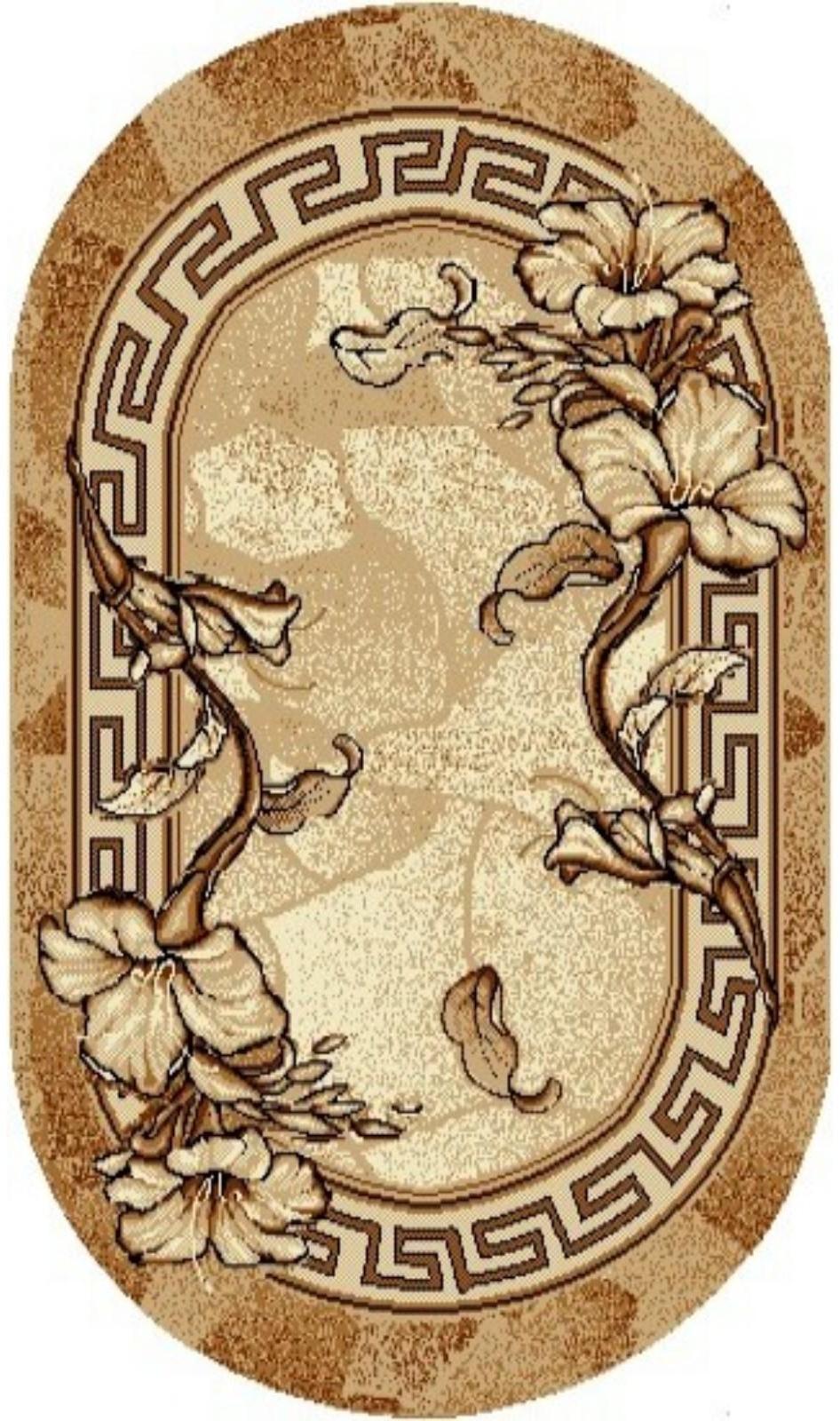 Ковёр «Мокко» овальный 80х150 см, 100% полипропилен, джут