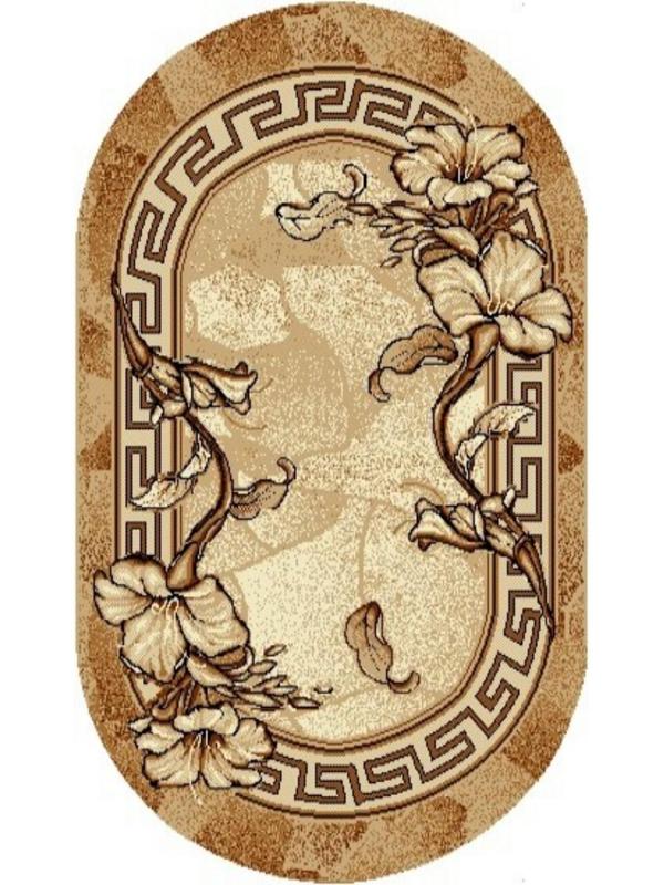 Ковёр «Мокко» овальный 80х150 см, 100% полипропилен, джут