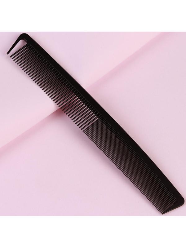 Расчёска антистатическая комбинированная, КАРБОН, 22,7 × 3,2 см, цвет чёрный