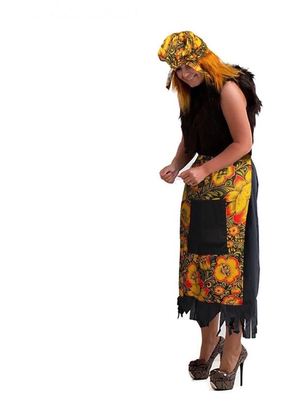 Карнавальный костюм «Баба-яга», р. 44-50, рост 170 см, цвета МИКС