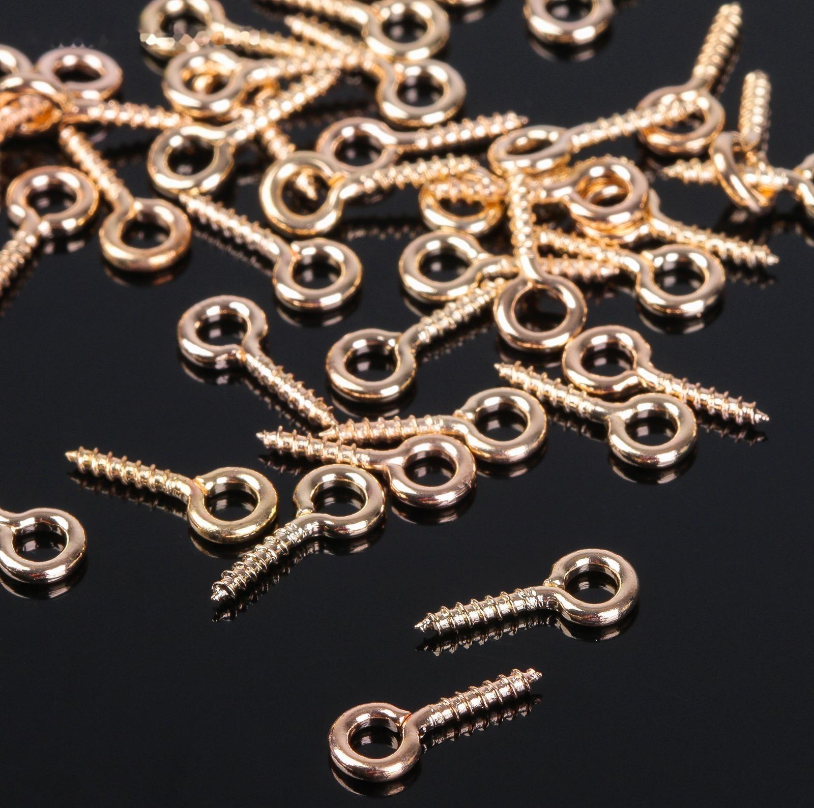 Держатель для кулона винтовой СМ-934, (набор 50шт) 1,2*0,5*0,1см, цвет золото