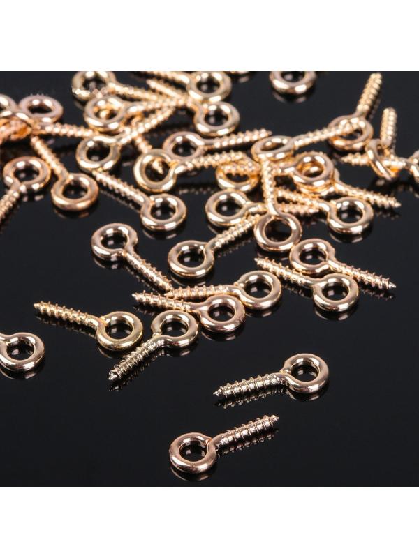 Держатель для кулона винтовой СМ-934, (набор 50шт) 1,2*0,5*0,1см, цвет золото