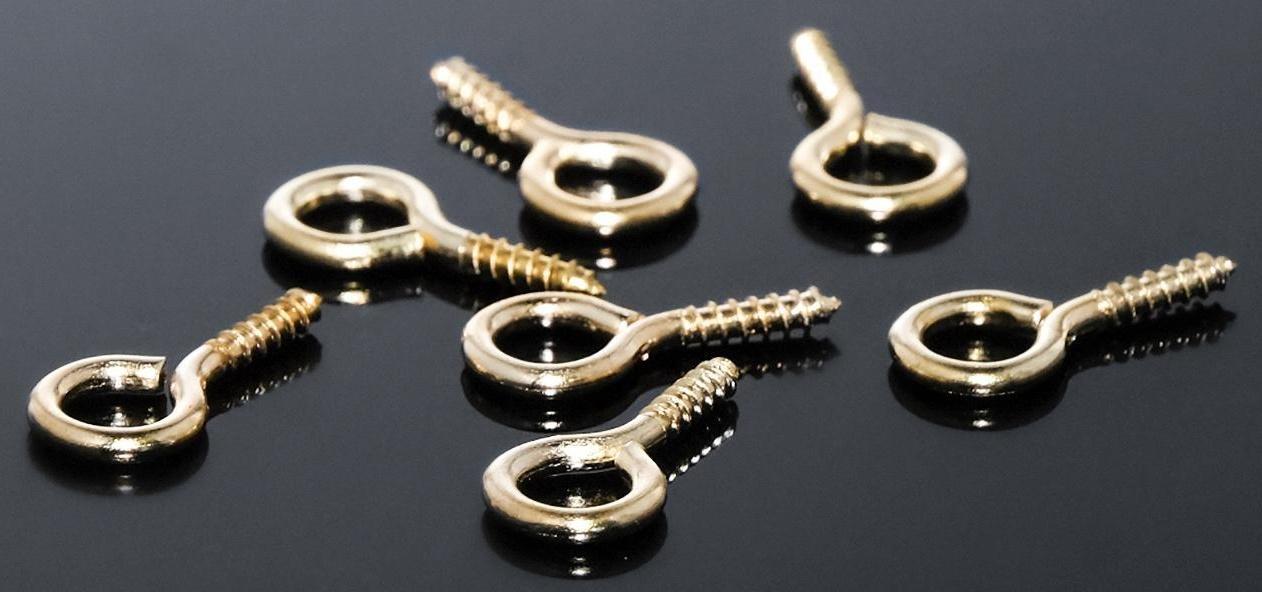 Держатель для кулона винтовой СМ-936, (набор 10шт) 1,2*0,5*1см, цвет золото