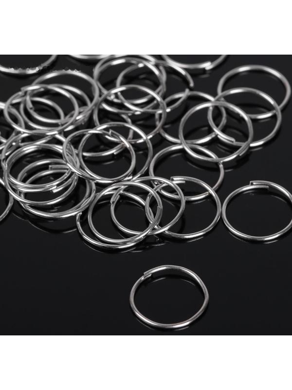 Кольцо соединительное 0,7 х 12мм (набор 50 гр, ±360 шт) СМ-995, цвет серебро