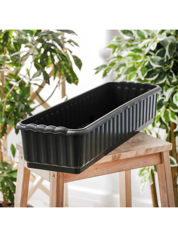 Ящик для цветов без дренажной решетки, цвет МИКС