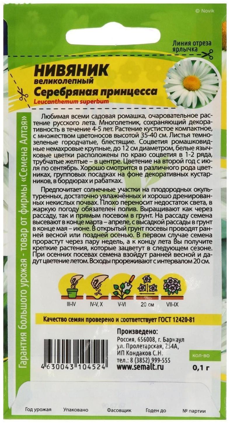 Семена цветов Нивяник 