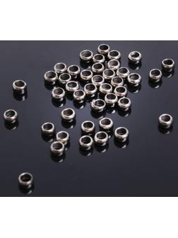 Кримп (зажимная бусина) СМ-355, (набор 50шт) 3мм, цвет серебро