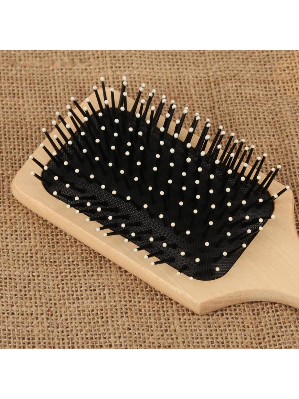 Расчёска массажная, 23,5 × 7,5 см, цвет «светлое дерево»