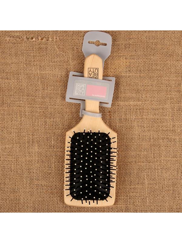 Расчёска массажная, 23,5 × 7,5 см, цвет «светлое дерево»