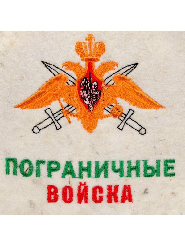 Шапка для бани из белого войлока 