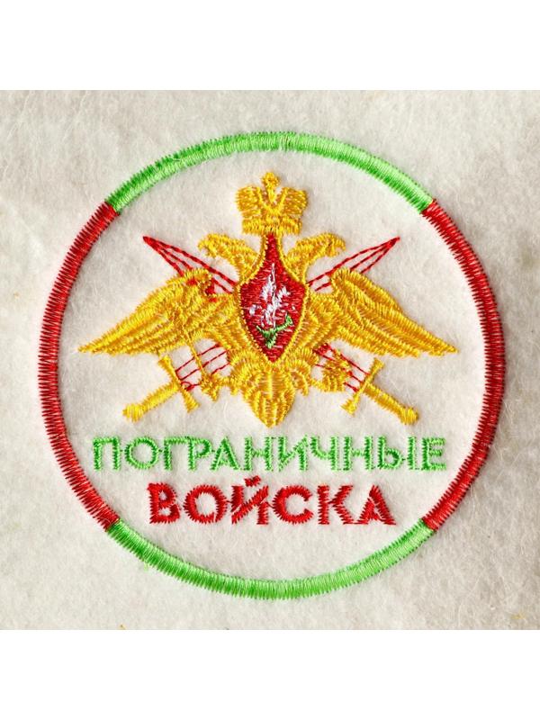 Шапка для бани из белого войлока 