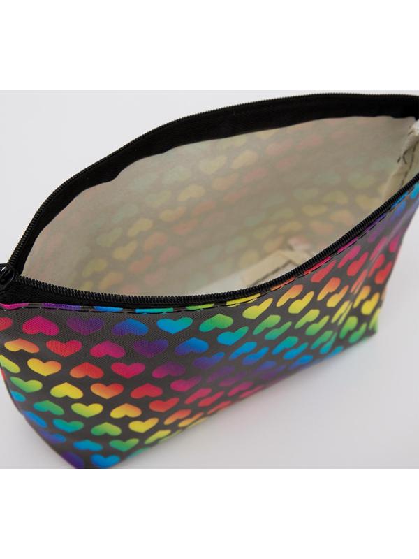 Косметичка на молнии, цвет чёрный/разноцветный