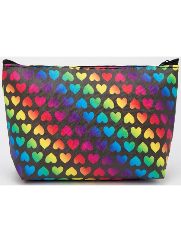 Косметичка на молнии, цвет чёрный/разноцветный