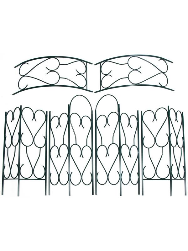 Арка садовая, разборная, 230 × 125 × 36,5 см, металл, зелёная