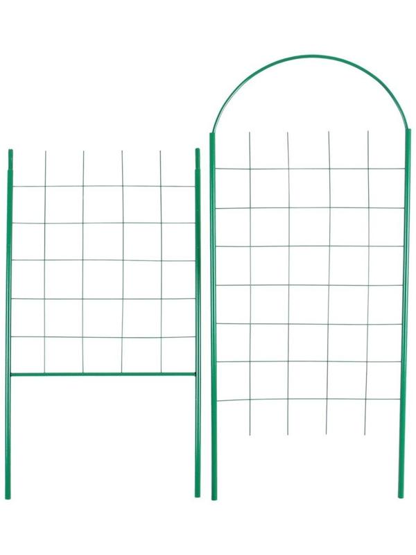 Шпалера, 190 × 50 × 1.6 см, металл, зелёная, «Сетка разборная»