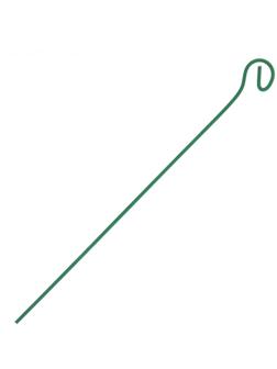 Колышек для подвязки растений, h = 30 см, d = 0,3 см, проволочный, зелёный, Greengo