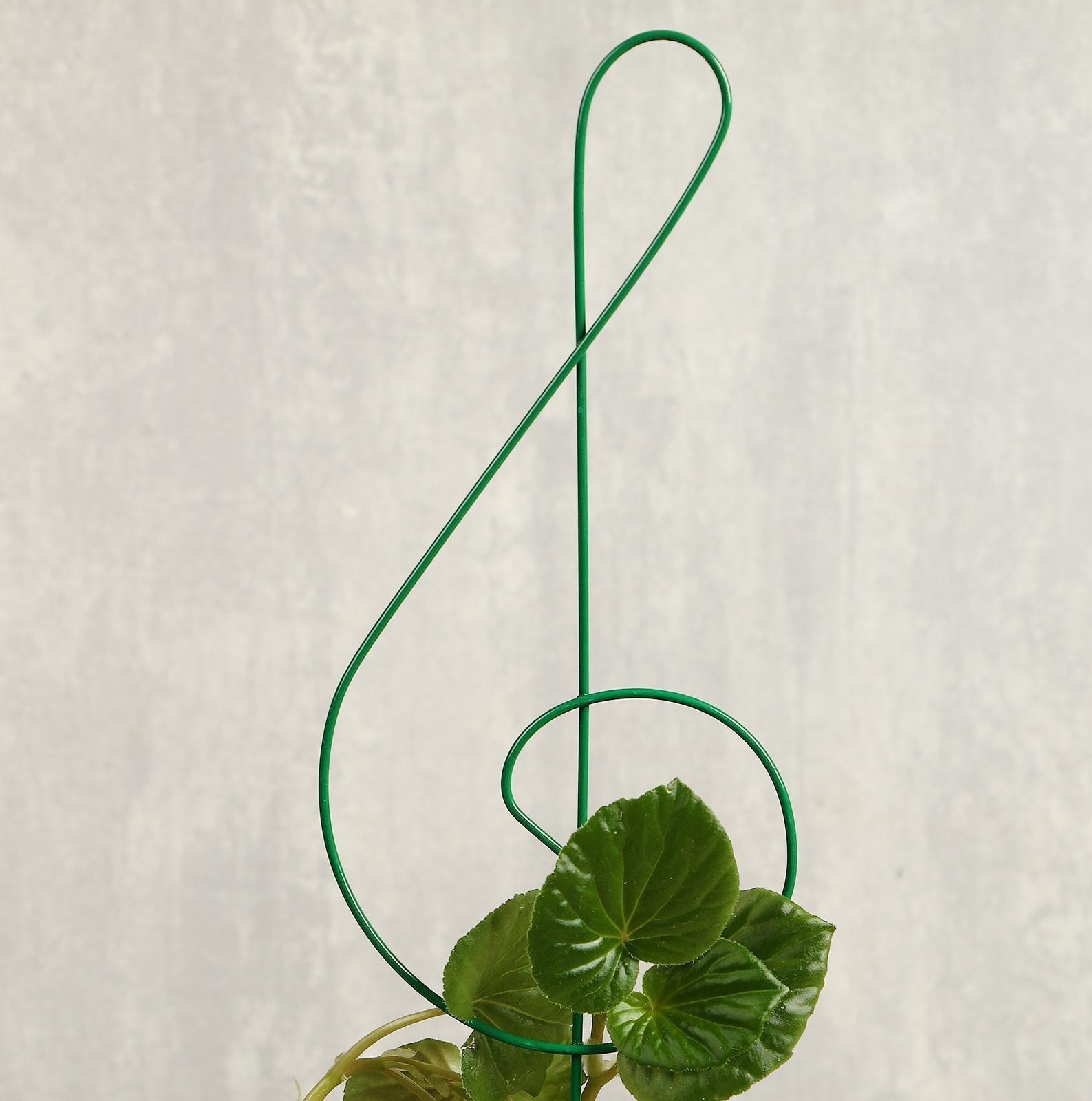 Шпалера, 47 × 11 × 0.3 см, металл, зелёная, «Скрипичный ключ»