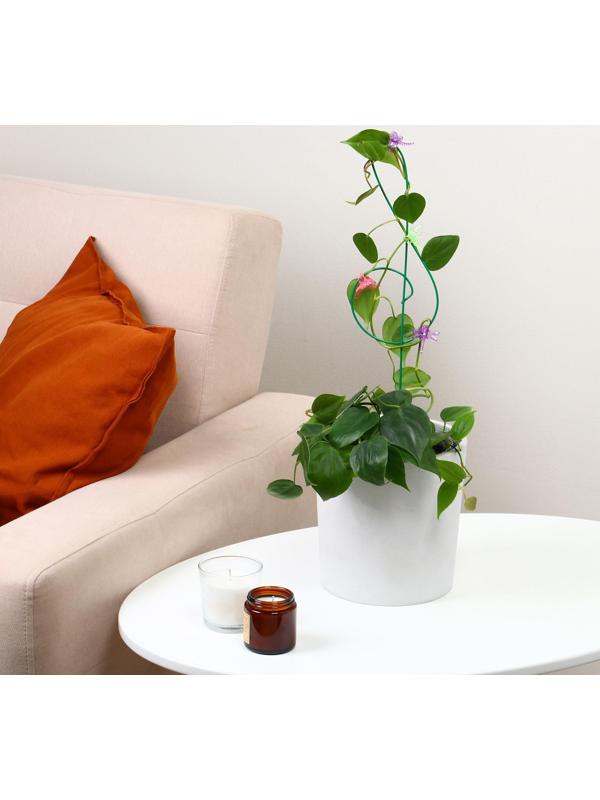 Шпалера, 47 × 11 × 0.3 см, металл, зелёная, «Скрипичный ключ»