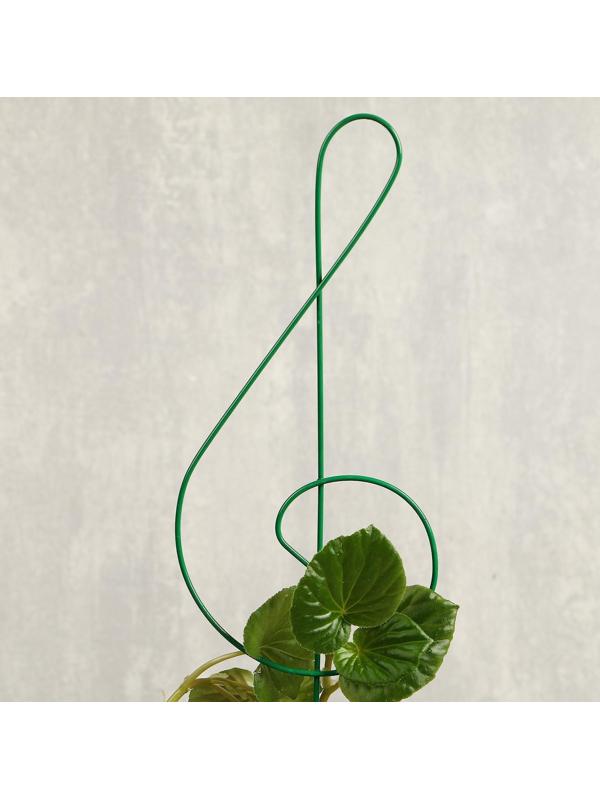 Шпалера, 47 × 11 × 0.3 см, металл, зелёная, «Скрипичный ключ»