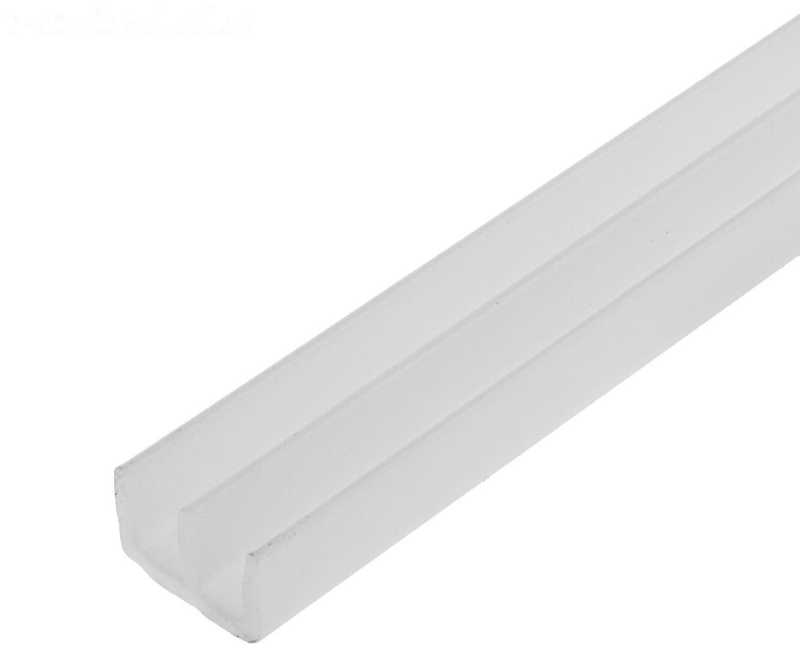 Профиль направляющий, Ш-образный, L=2 м, белый, верх+ низ