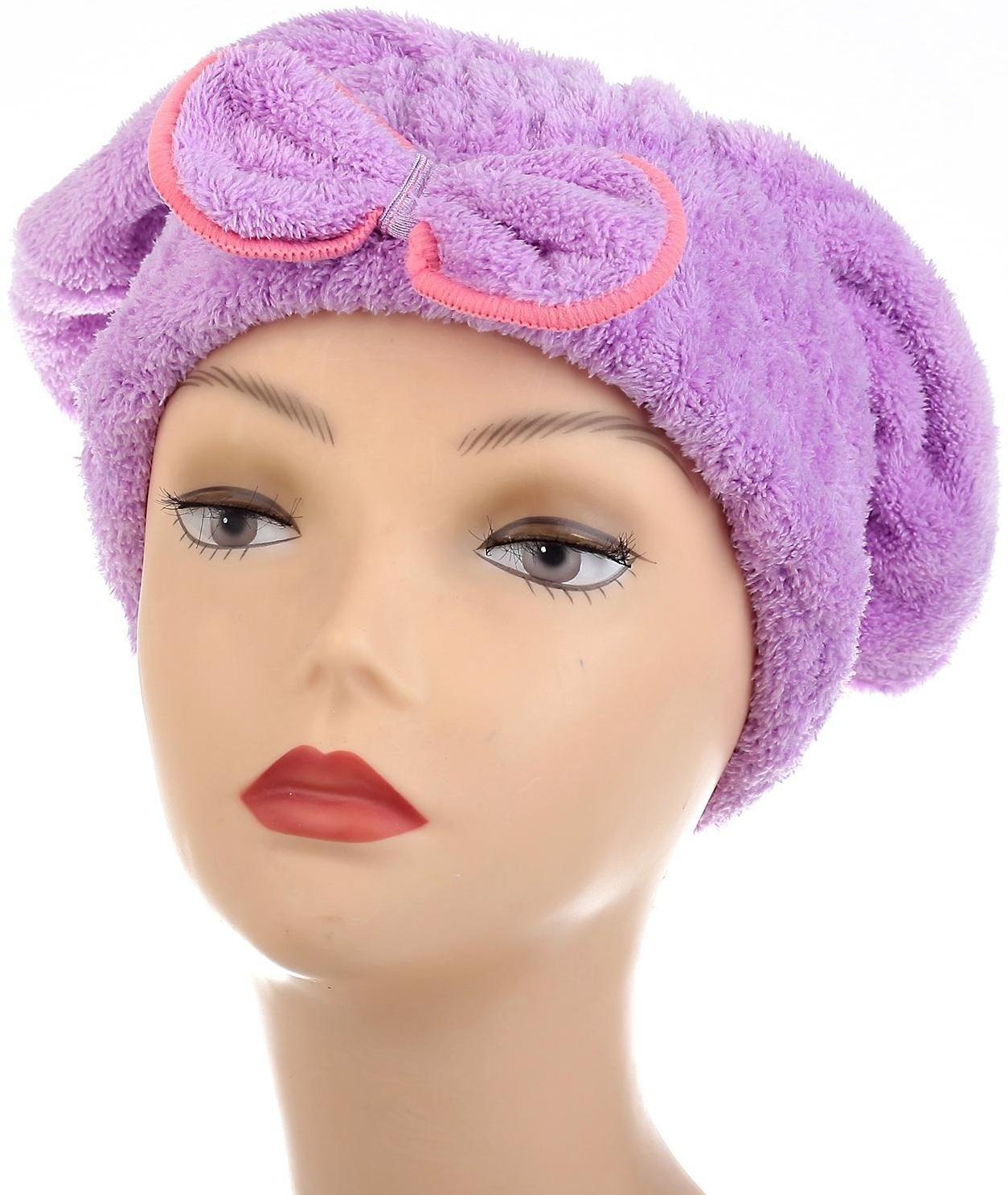 Чалма для сушки волос Доляна, микрофибра, цвет МИКС