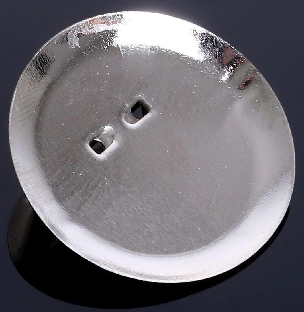 Основа для броши с круглым основанием СМ-367, (набор 5шт) 35 мм, цвет серебро