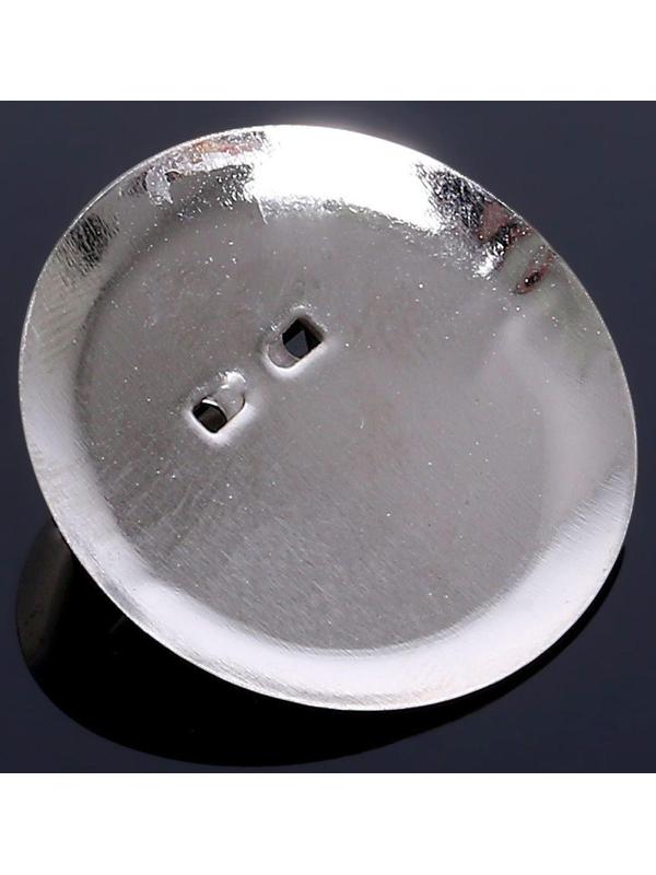 Основа для броши с круглым основанием СМ-367, (набор 5шт) 35 мм, цвет серебро