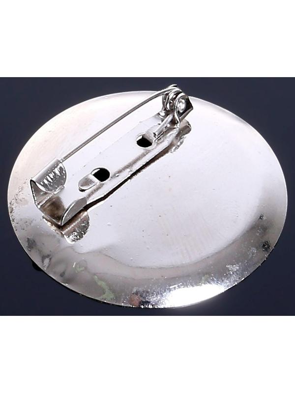 Основа для броши с круглым основанием СМ-367, (набор 5шт) 35 мм, цвет серебро