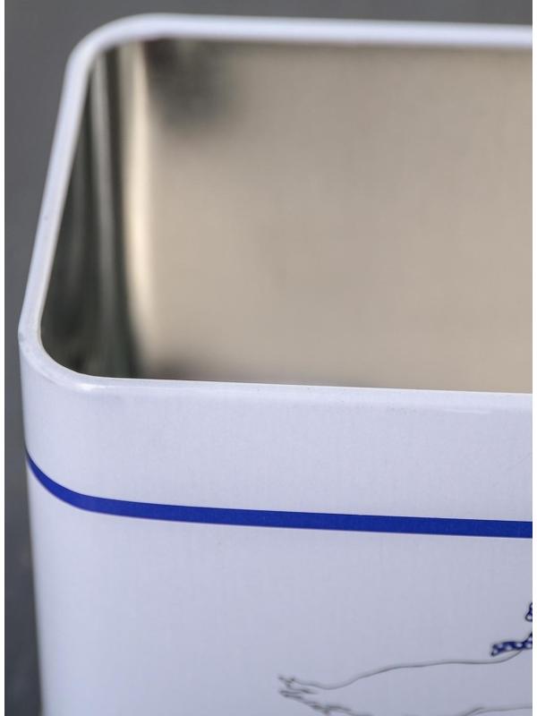 Банка для сыпучих продуктов «Гуси», 400 мл, прямоугольная, цвет белый