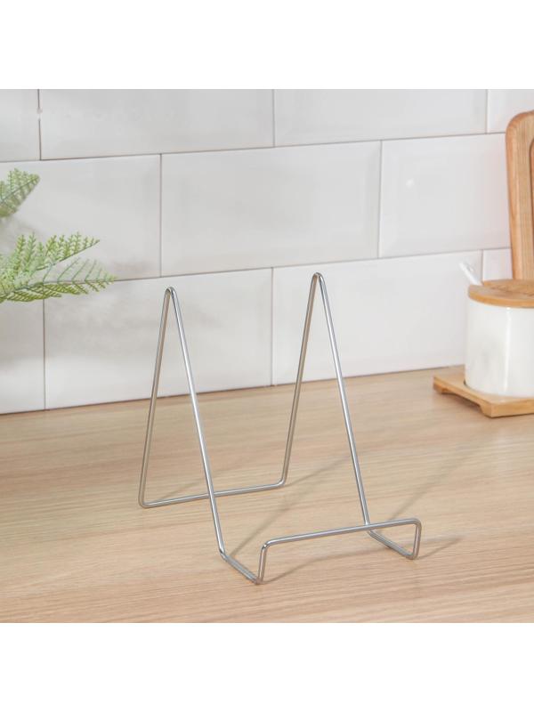 Подставка для крышек и разделочных досок Доляна, 14×11×17 см, цвет хром