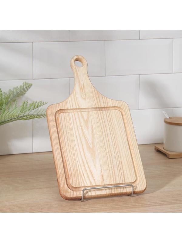 Подставка для крышек и разделочных досок Доляна, 14×11×17 см, цвет хром