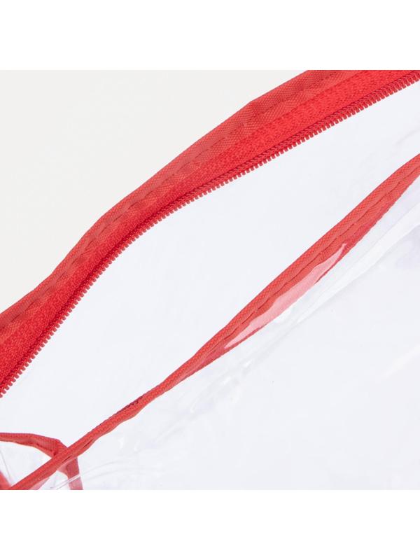 Косметичка на молнии, цвет красный