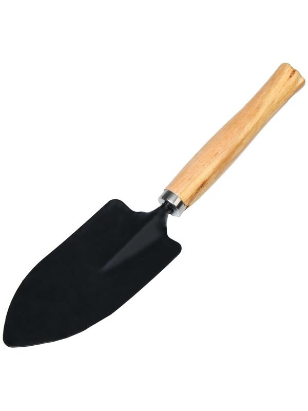 Набор садового инструмента, 2 предмета: рыхлитель, совок, длина 26 см, деревянные ручки