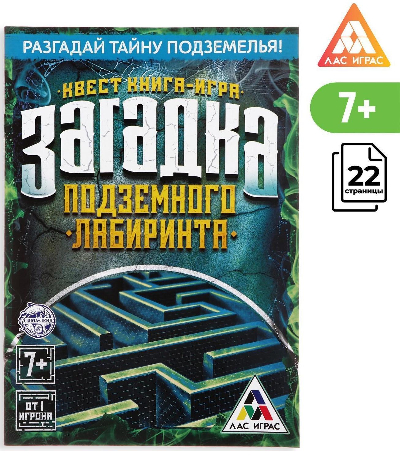 Книга-квест «Загадка подземного лабиринта» версия 1, 7+