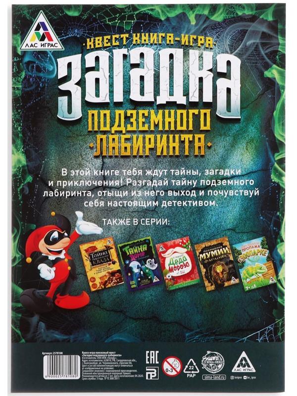 Книга-квест «Загадка подземного лабиринта» версия 1, 7+