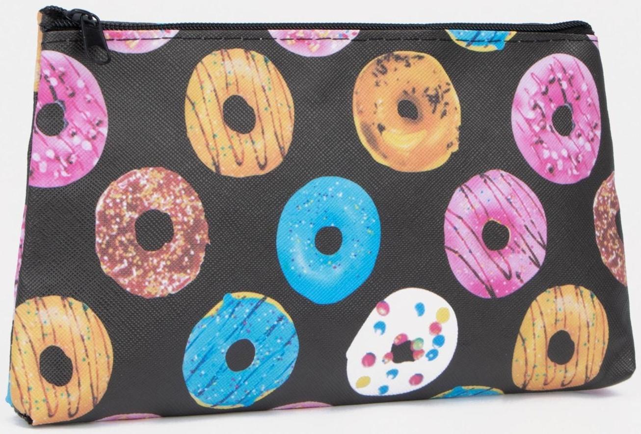 Косметичка на молнии, цвет чёрный/разноцветный