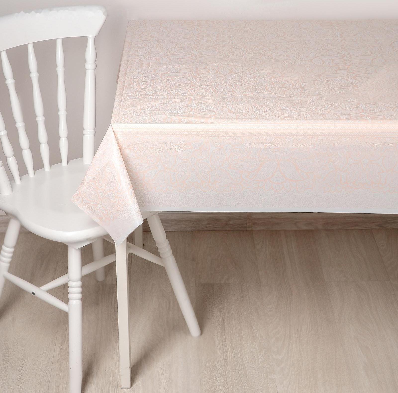 Скатерть без основы многоразовая «Ажур», 110×120 см, цвет бежевый