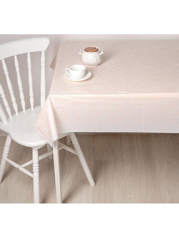 Скатерть без основы многоразовая «Ажур», 110×120 см, цвет бежевый