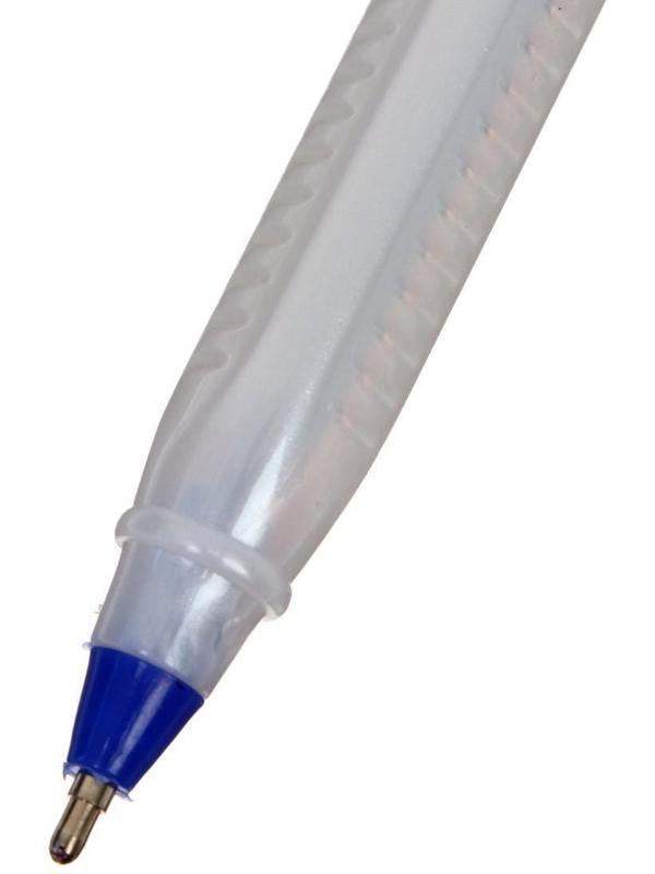 Ручка шариковая, 1.0 мм, стержень синий, серый корпус