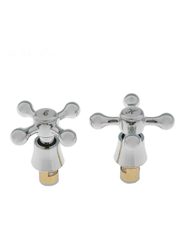 Маховик Accoona AH76-2, с кран-буксой, блистер, хром, комплект 2 шт.