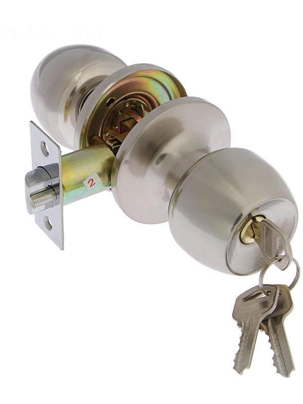 Защелка 1103, с ключом, цвет матовый никель