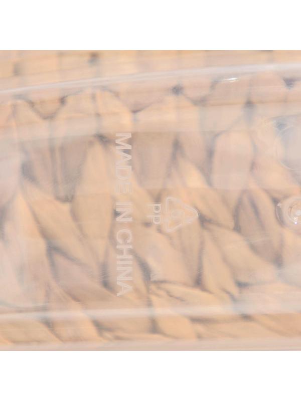 Ланч-бокс пластиковый прямоугольный, 21×14,5×5,5 см, 3 отделения: 200 мл, 200 мл, 400 мл, цвет МИКС