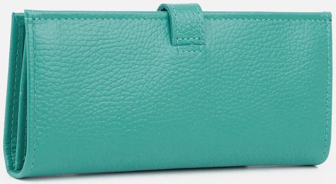 Кошелёк на кнопке, цвет бирюзовый