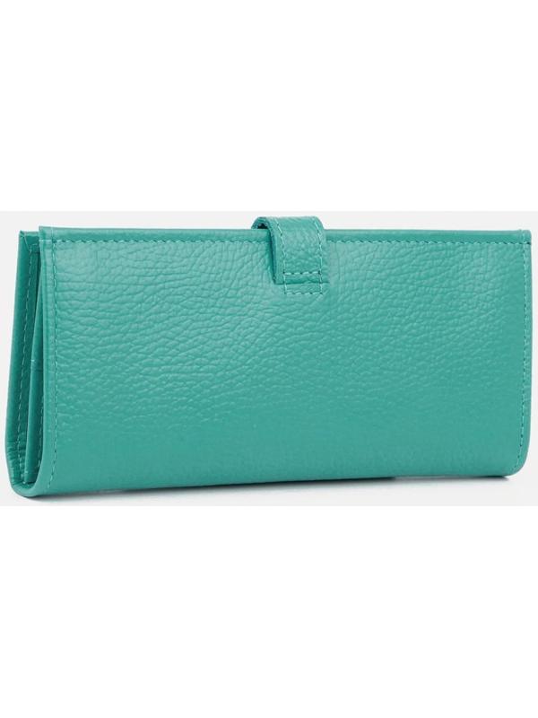 Кошелёк на кнопке, цвет бирюзовый
