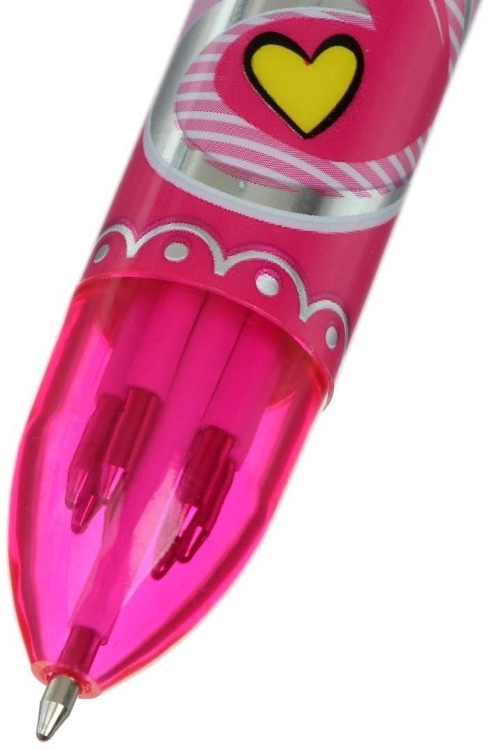 Ручка шариковая Calligrata, автоматическая, 8-ми цветная, МИКС