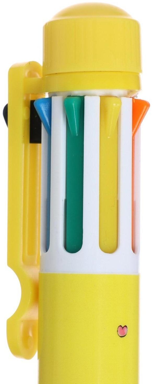 Ручка шариковая Calligrata, автоматическая, 8-ми цветная, МИКС