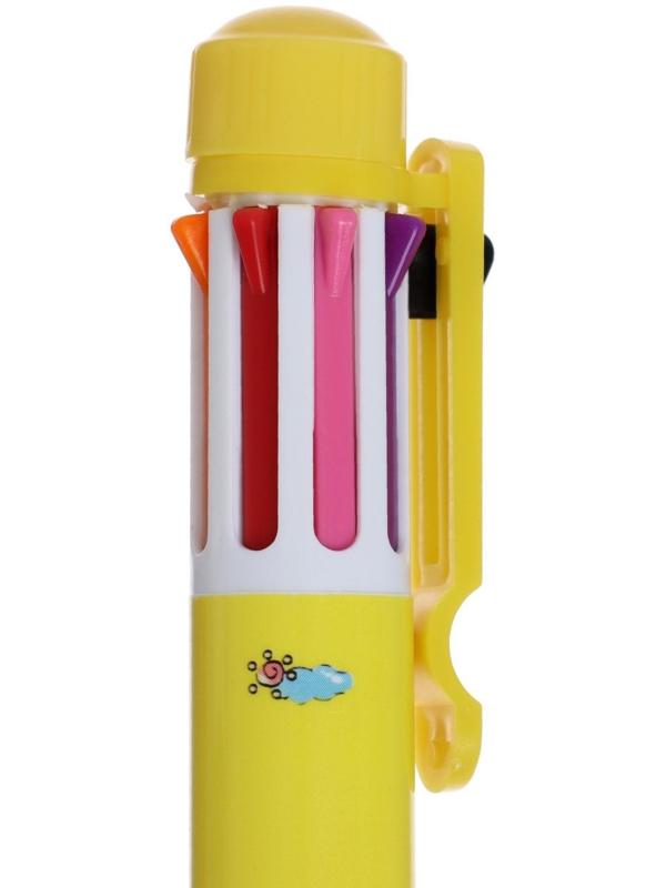 Ручка шариковая Calligrata, автоматическая, 8-ми цветная, МИКС