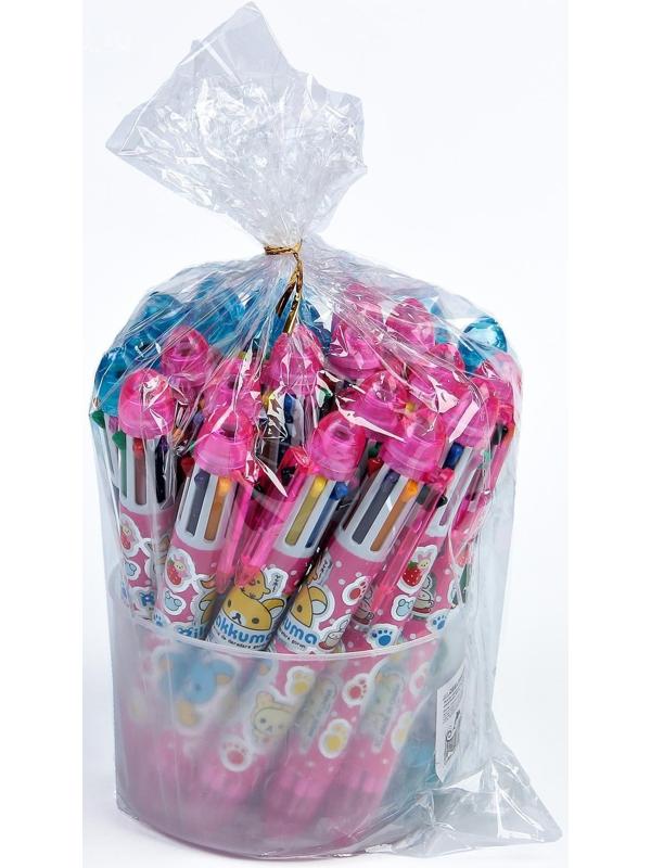 Ручка шариковая Calligrata, автоматическая, 8-ми цветная, МИКС